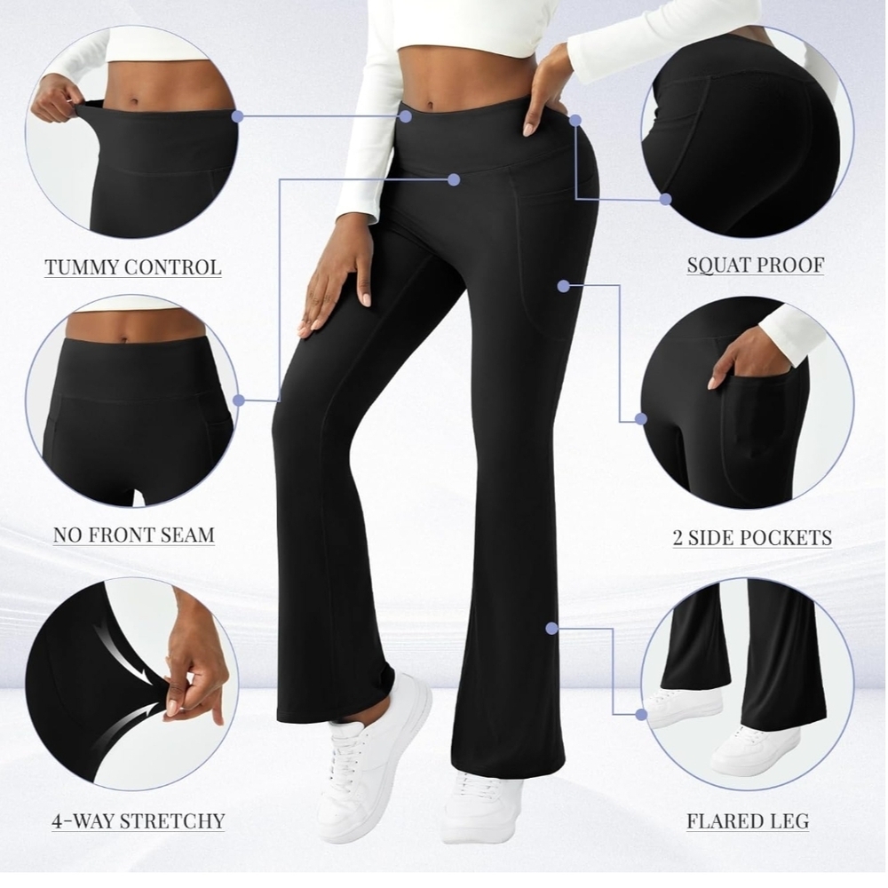 Elegant Black Flare Pants for Women
